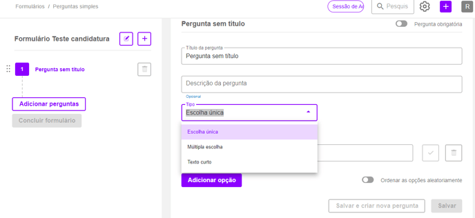 formulário de candidatura 2